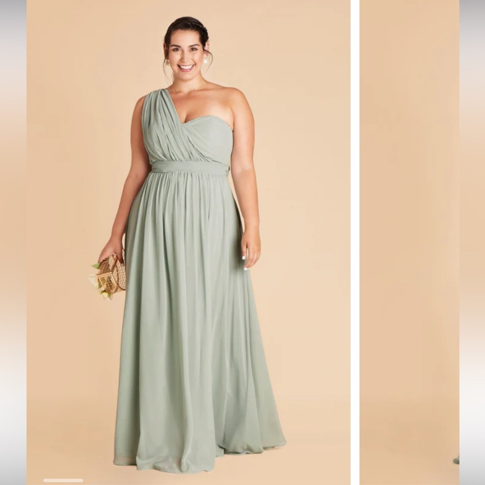Elegant Convertible Sage Green Dress
